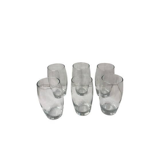 Other - Stemless Wine Glasses Tumblers 6 Inch Tall Drinking Set of 6 Clear